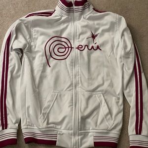 Authentic Peru official athletic jacket with purple embroidery detail